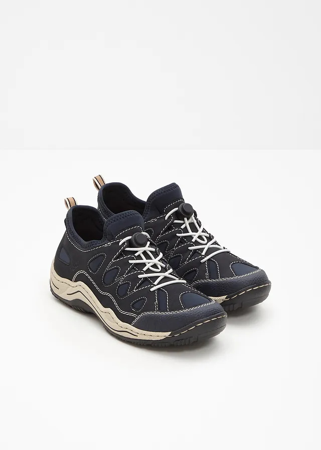 Comfortabele Rieker slip-in sneakers met een lichte zool, Kleur: donkerblauw
