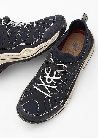 Comfortabele Rieker slip-in sneakers met een lichte zool, Kleur: donkerblauw