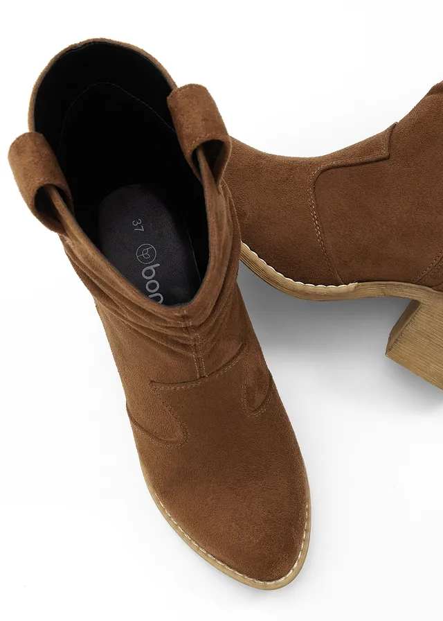 Cowboylaarsjes met plooitjes • bruin • product-page.page-title-suffix