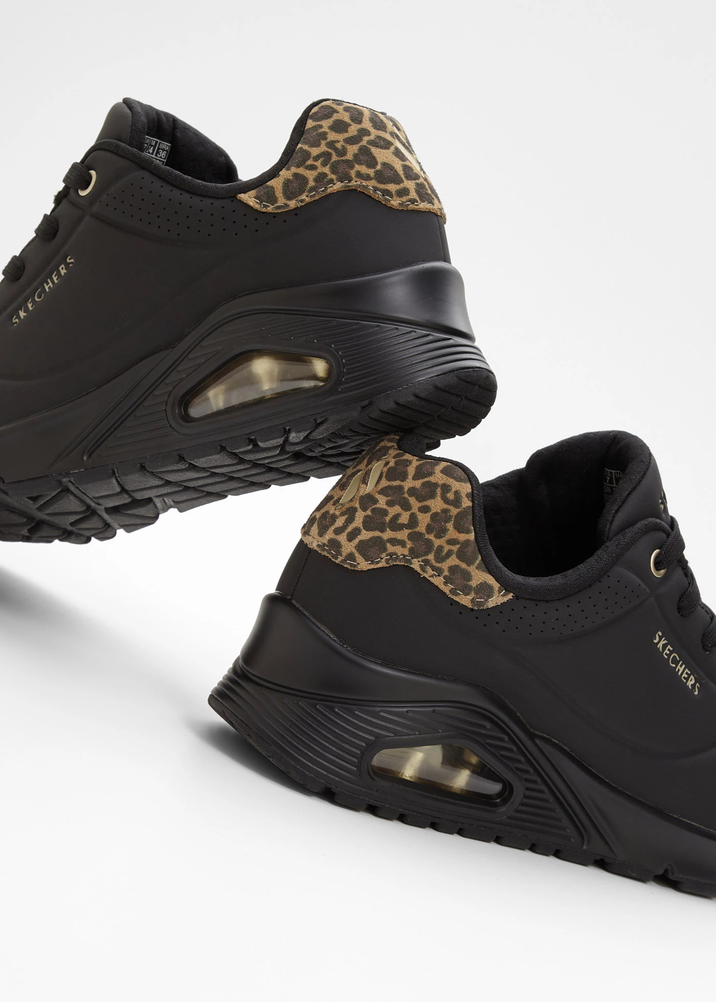 Sneakersy Skechers z pianką Memory • czarny w panterkę • sklep bonprix