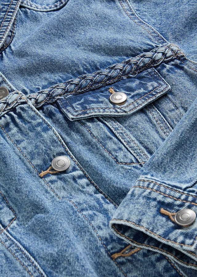 Veste en jean à détail tressé • bleu clair denim used • product-page.page-title-suffix