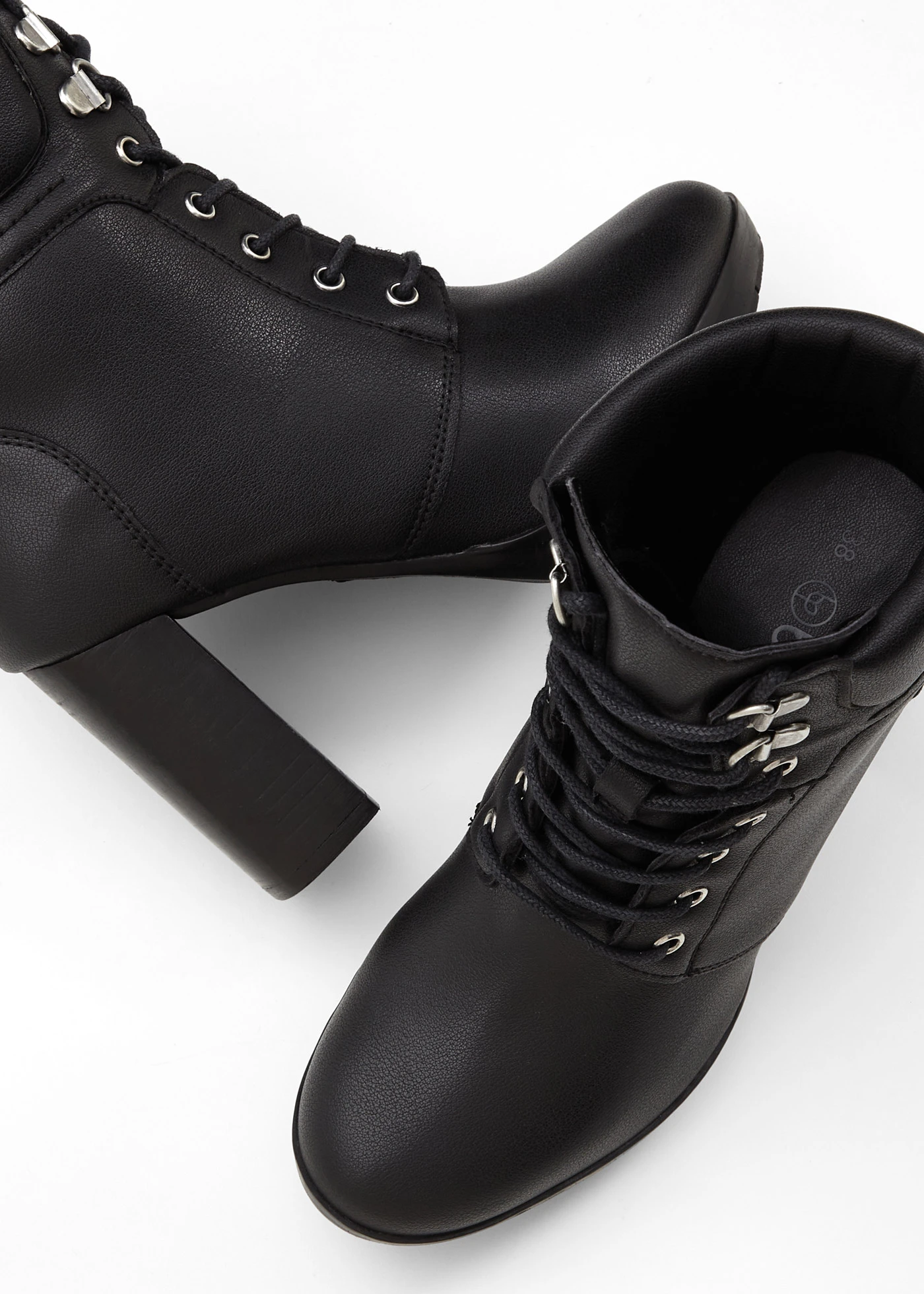 Bottines à lacets et talon haut • noir • Boutique bonprix