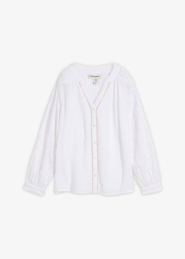 Tuniekblouse van luchtige mousseline