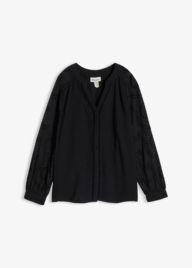 Tuniekblouse van luchtige mousseline