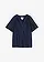 Blouse manches courtes, effet froissé, Couleur: bleu foncé