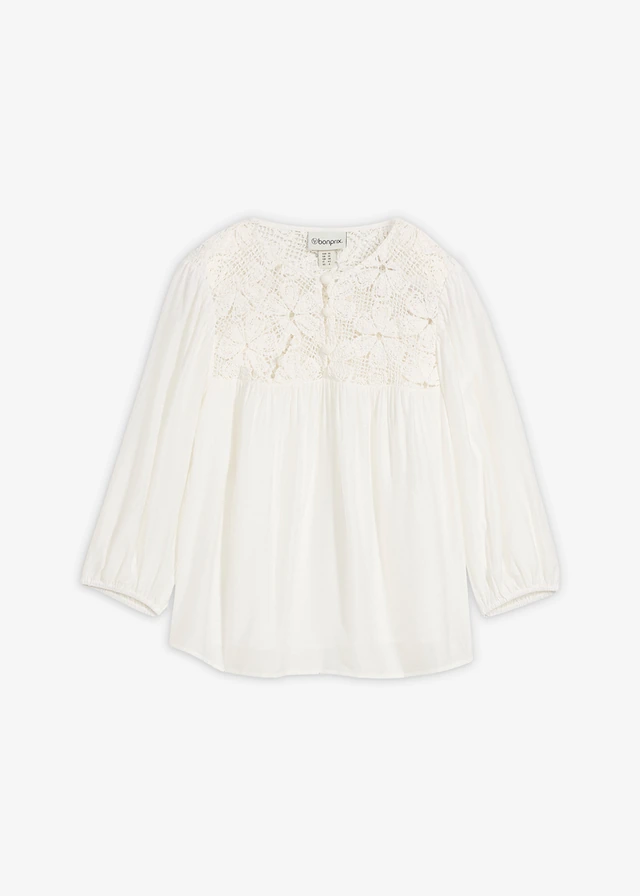 Blouse fluide, Couleur: écru
