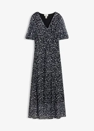 Robe en jersey • noir-écru floral • Boutique bonprix