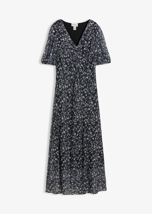 Rochie din jerse din mesh fin