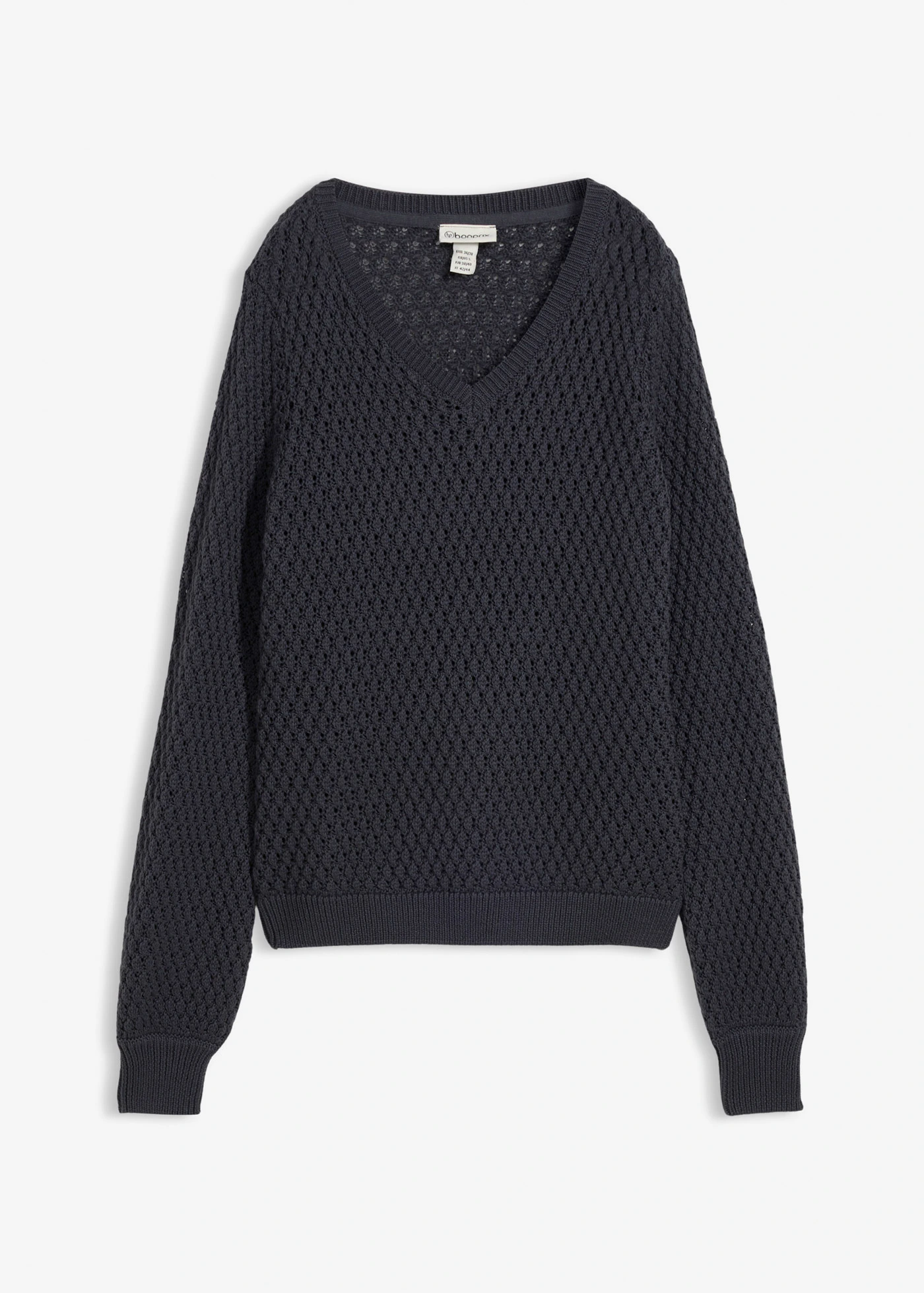 Sweter z mieszanki bawełny • nocny niebieski • sklep bonprix