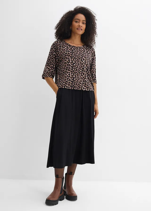 Shirtjurk, Kleur: zwart luipaardprint