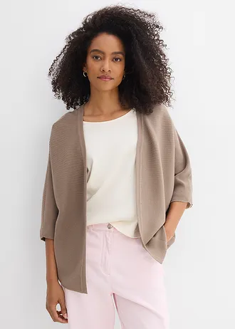 Gebreid vest, Kleur: taupe