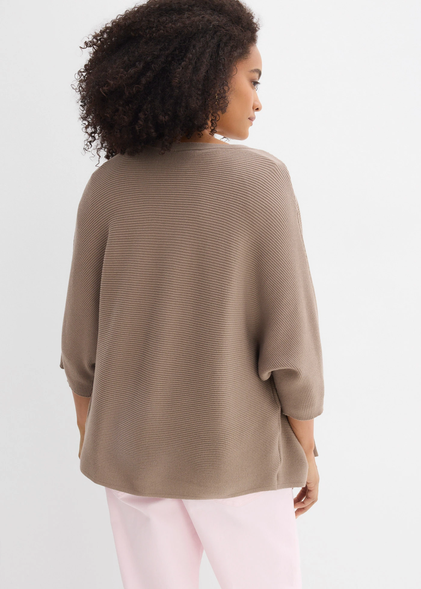 Gebreid vest • taupe • bonprix online shop