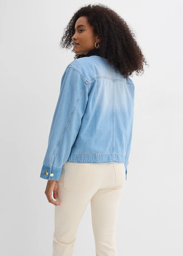 Džínová bunda z čisté bavlny • světle modrý denim used • bonprix obchod