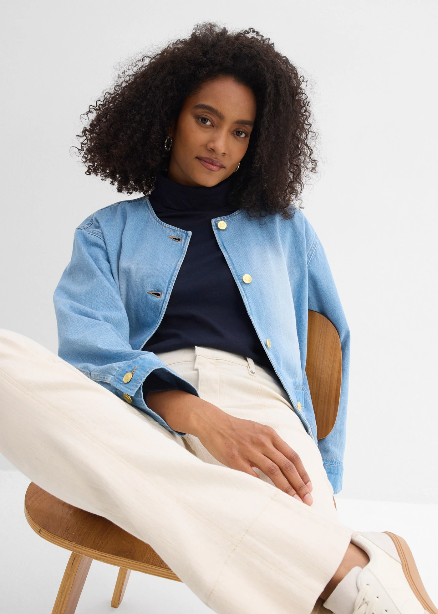 Spijkerjas • lichtblauw denim used • bonprix online shop