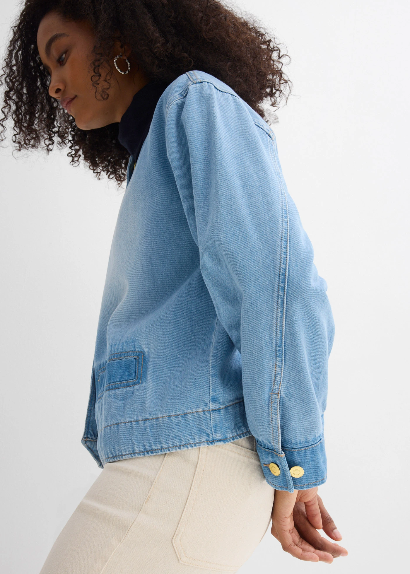 Veste en jean 100% coton • denim bleu clair used • Boutique bonprix