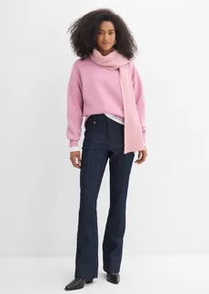 Dżinsy bootcut z wysokim stanem, kolor: granatowy denim unwashed