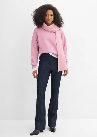 Džíny Bootcut, High Waist, barva: sytě modrý denim unwashed