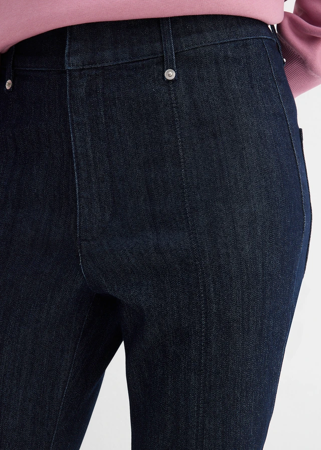 High waist bootcut jeans • diepblauw denim ongewassen • product-page.page-title-suffix