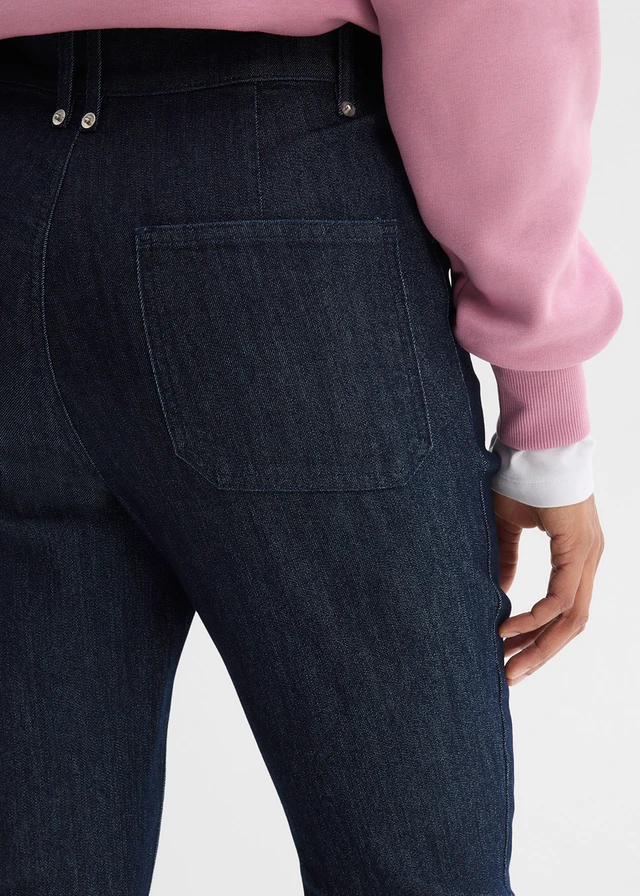 High waist bootcut jeans • diepblauw denim ongewassen • product-page.page-title-suffix