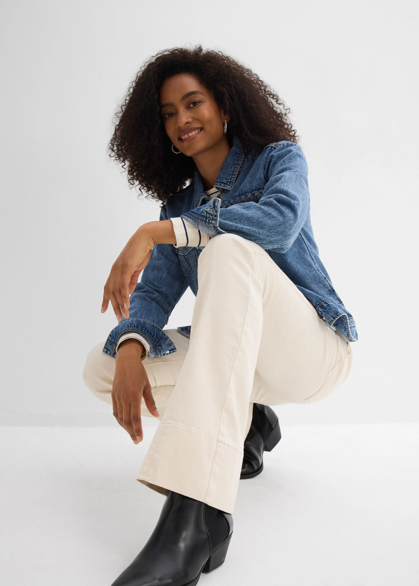 Džíny Bootcut, High Waist • nebarvené • bonprix obchod