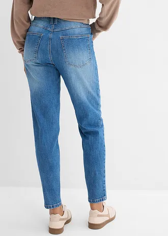 Jean mom taille haute, raccourci • bleu moyen denim used • Boutique bonprix
