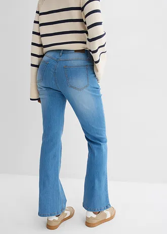 Strečové džíny Bootcut, Mid Waist, barva: světle modrý denim used