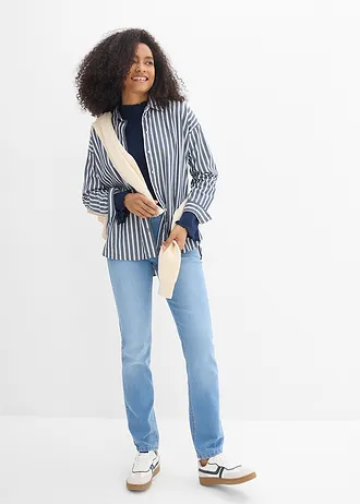 Straight jeans mid waist, stretch • lichtblauw denim used • bonprix online shop