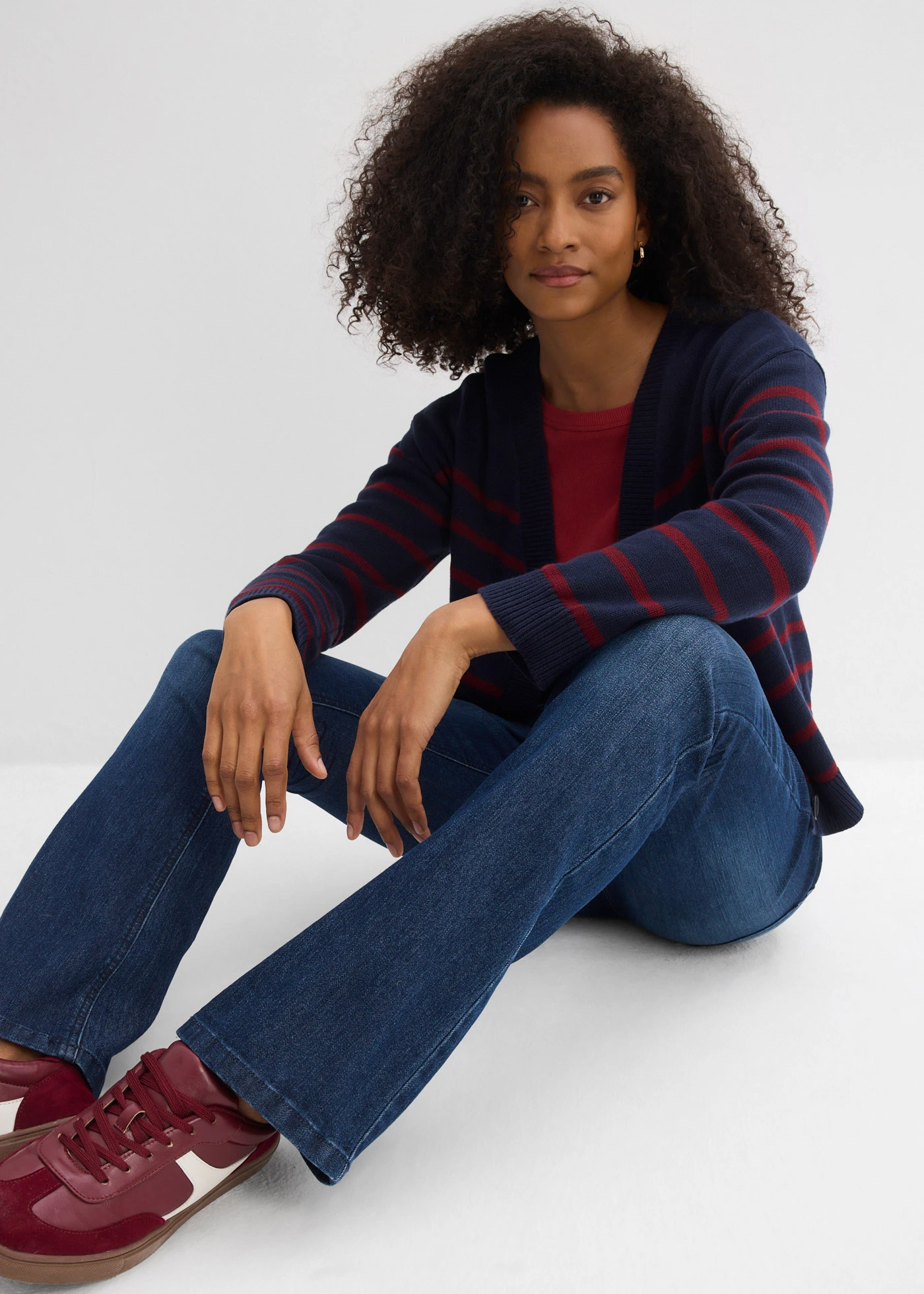 Strečové džíny Bootcut, Mid Waist • tmavě modrý denim used • bonprix obchod