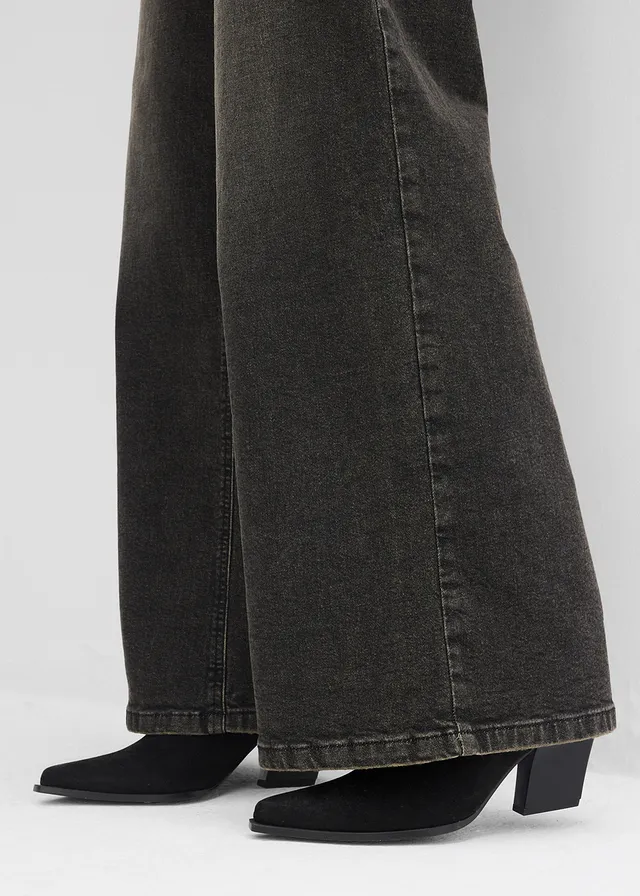 Jean droit loose, taille haute • gris denim used • product-page.page-title-suffix