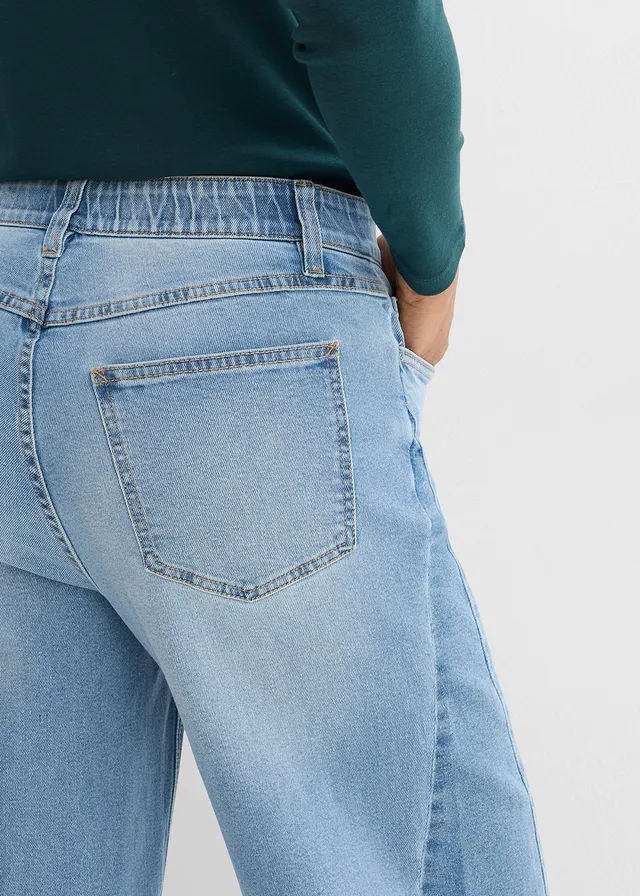 Wide leg jeans, mid waist • ijsblauw denim used • product-page.page-title-suffix