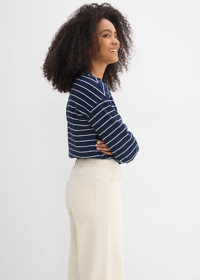 Jean droit et loose, taille mi-haute, coton • non teint • product-page.page-title-suffix
