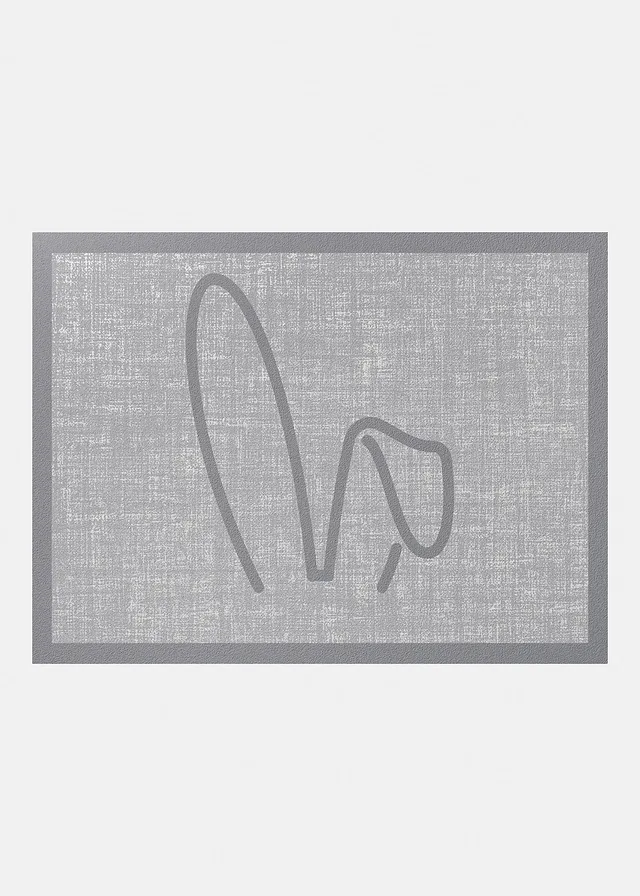 Paillasson lavable à motif de Pâques • gris imprimé • Boutique bonprix
