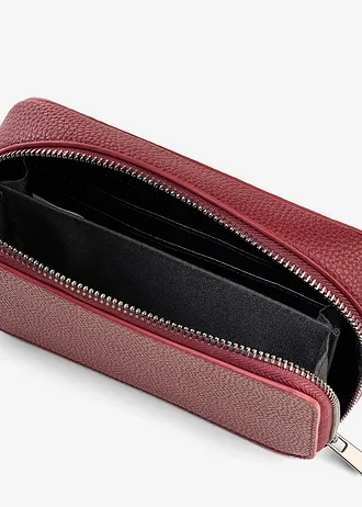 Mini kabelka přes rameno, s odnímatelným popruhem • rubínově červená • bonprix obchod