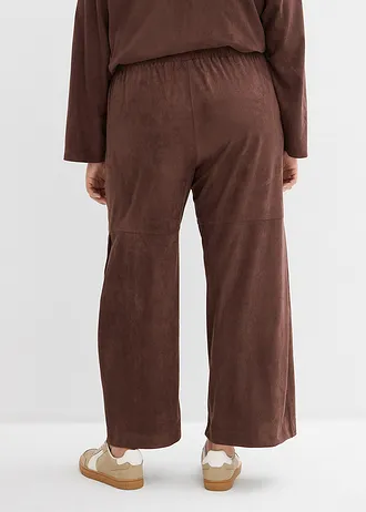 Broek van imitatiesuède, Kleur: bruin