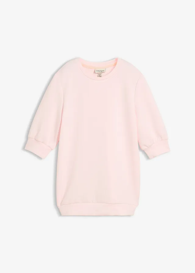 Wijde scuba sweater, Kleur: lichtroze