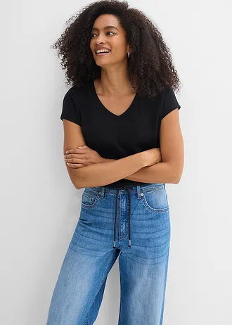 Straight jeans, high waist • middenblauw denim used • bonprix online shop