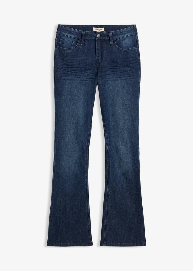 Jean bootcut taille mi-haute, extensible