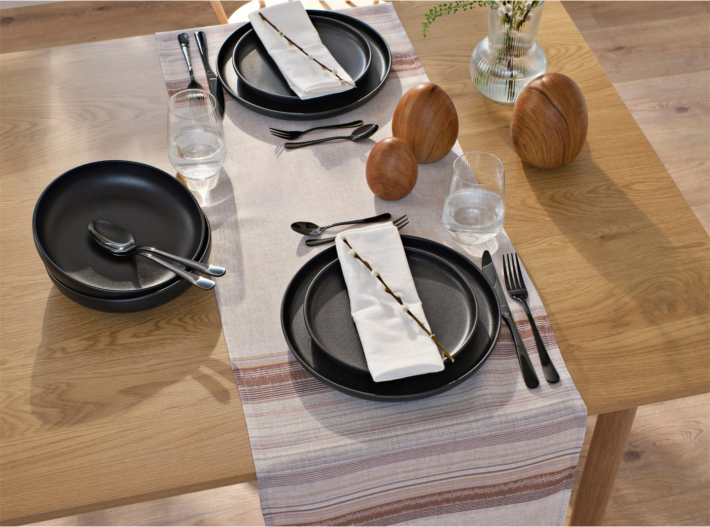 Chemin de table • crème-sable-gris • Boutique bonprix