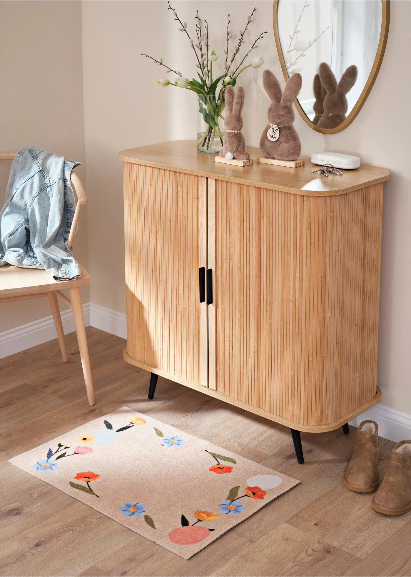 Paillasson lavable à motif printanier • multicolore imprimé • Boutique bonprix