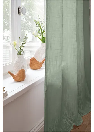 Lot de 2 rideaux texturés • vert tendre • Boutique bonprix
