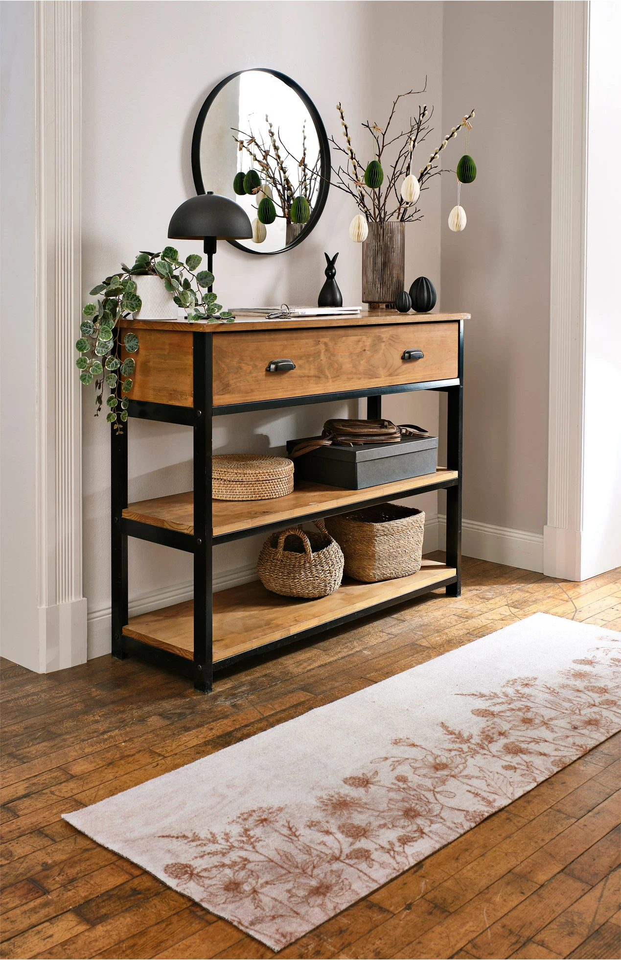 Paillasson lavable à motif floral • écru floral • Boutique bonprix