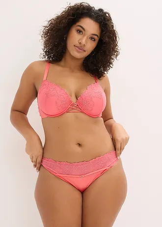 Slip met naadloze achterkant, Kleur: koraalpink