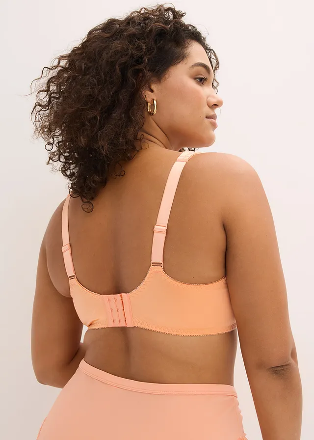 T-shirt bh met beugels en glanseffect (set van 2), Kleur: pepergroen+soft papaya