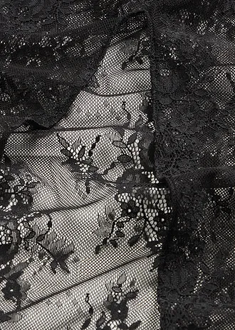 Nuisette en dentelle à bretelles amovibles • noir • Boutique bonprix