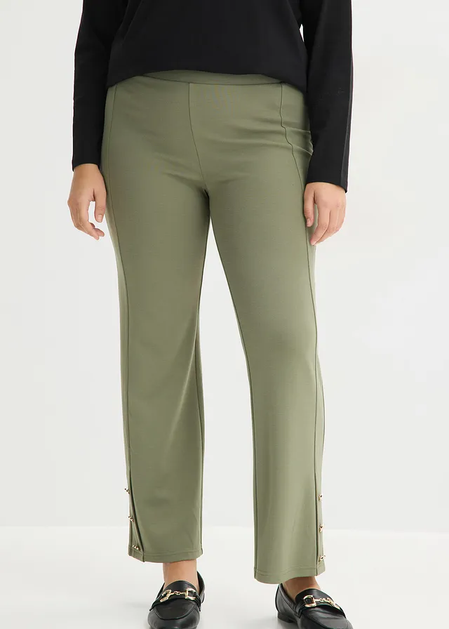 Pantalon en jersey Punto di Roma, Couleur: olive