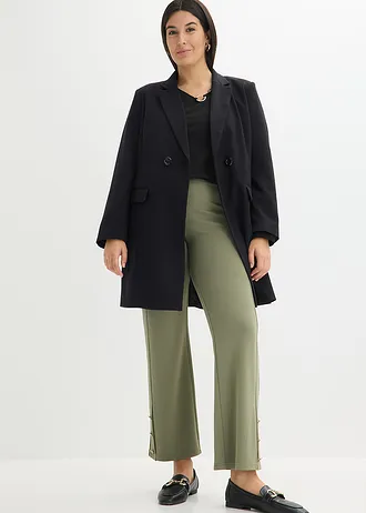 Jersey broek van Punta di Roma, Kleur: olijfgroen