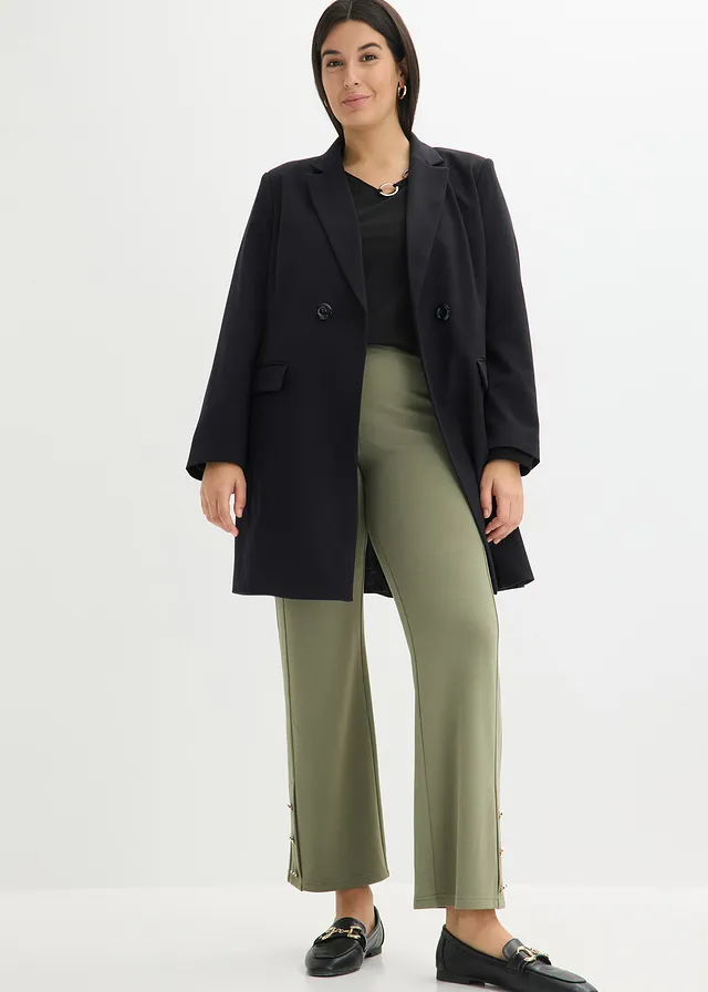 Pantalon en jersey Punto di Roma, Couleur: olive