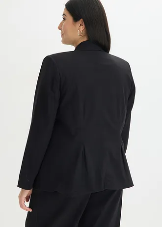 Blazer cu pense, culoare: negru