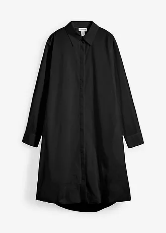 Rochie-cămașă cu tiv balon din bumbac 100%