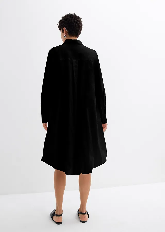 Robe-chemise 100% coton à base boule • noir • product-page.page-title-suffix
